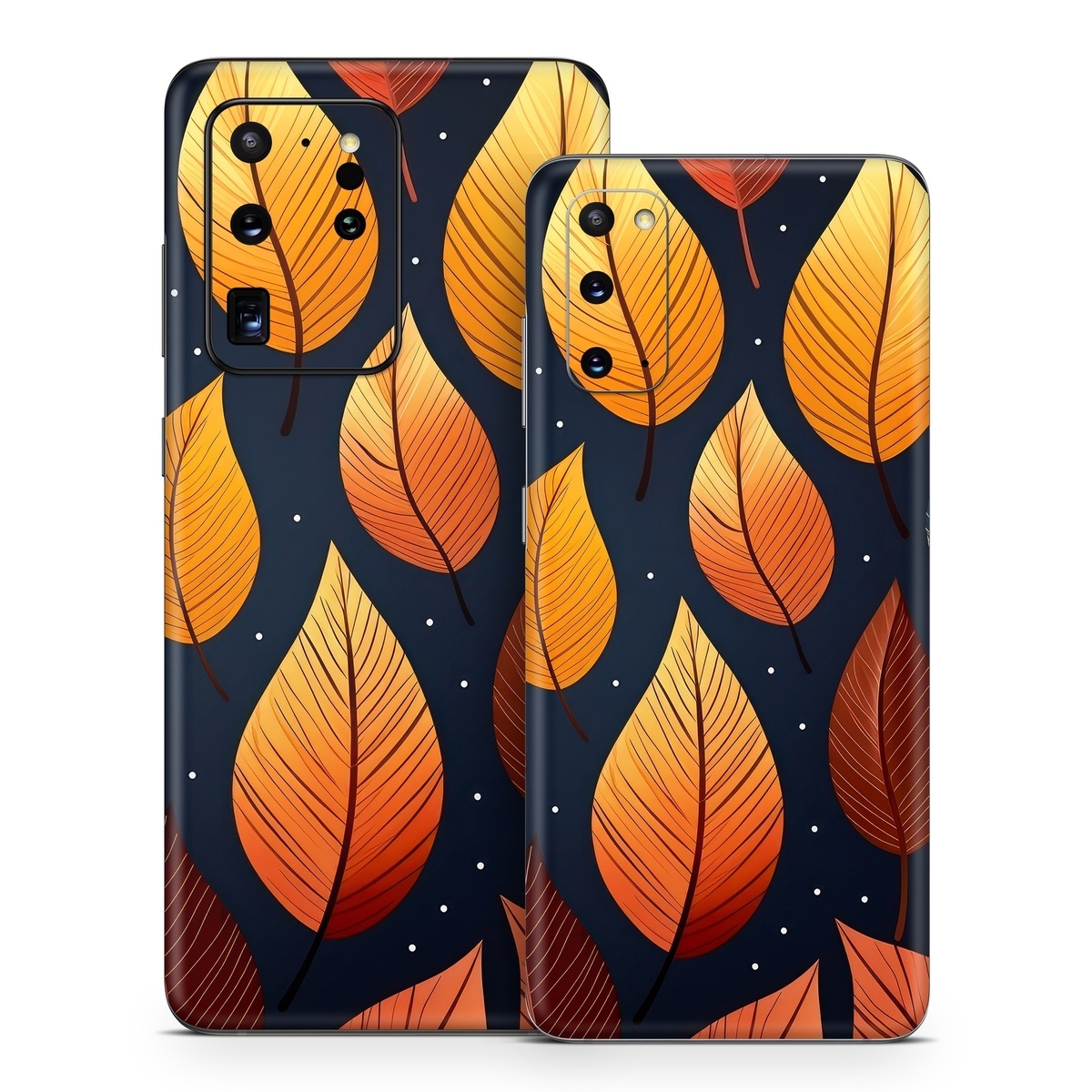Samsung Galaxy S20 Series Skin design of Amber, Orange, Lighting, Sunlight, Font, Art, Material property, Symmetry, Wood, Circle, with yellow, orange, black, white, red colors