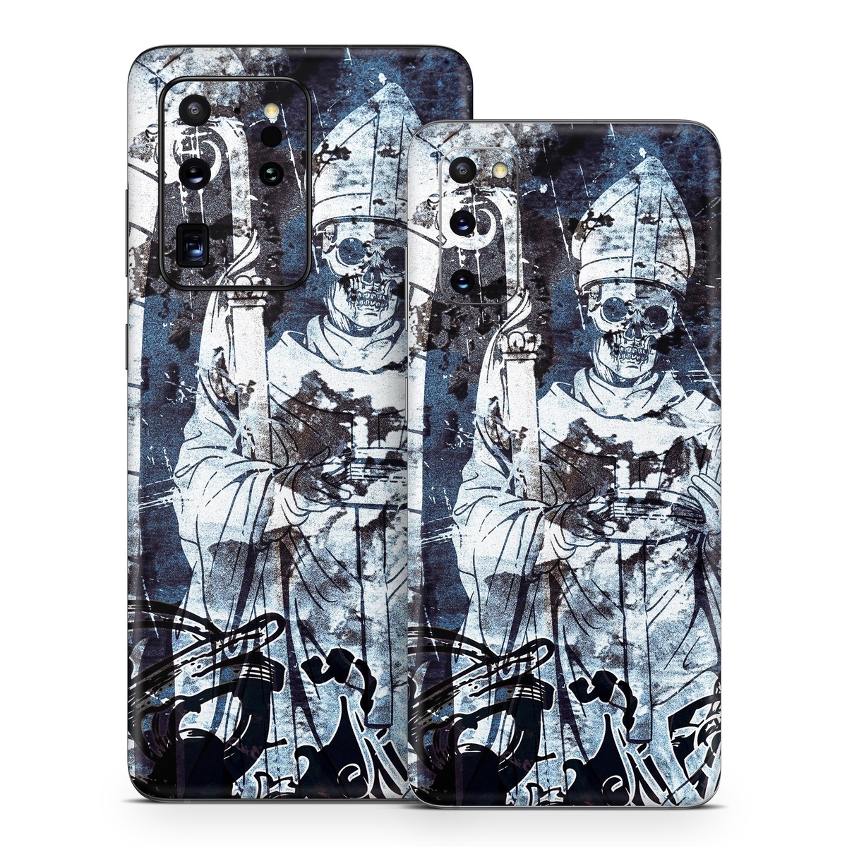 Samsung Galaxy S20 Series Skin design of Illustration, Art, Monochrome, Visual arts, Drawing, Black-and-white, Graphic design, Fictional character, Fiction, Sketch, with white, black, blue, gray colors