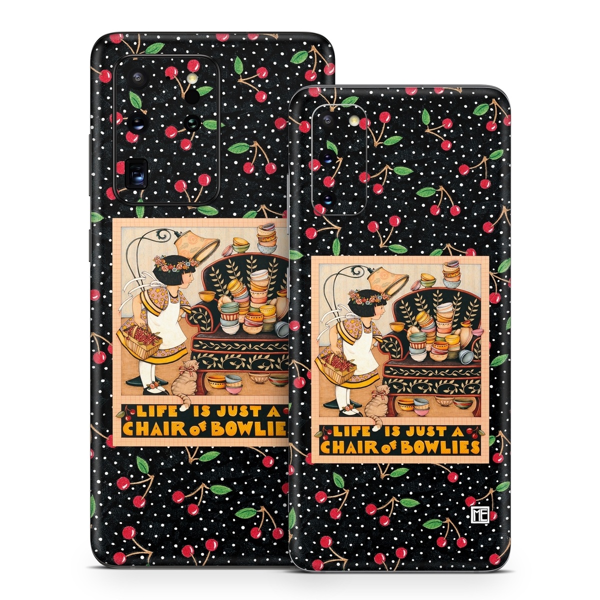 Samsung Galaxy S20 Series Skin design of Poster, Illustration, Christmas eve, Christmas, Art, with black, red, green, orange, yellow colors