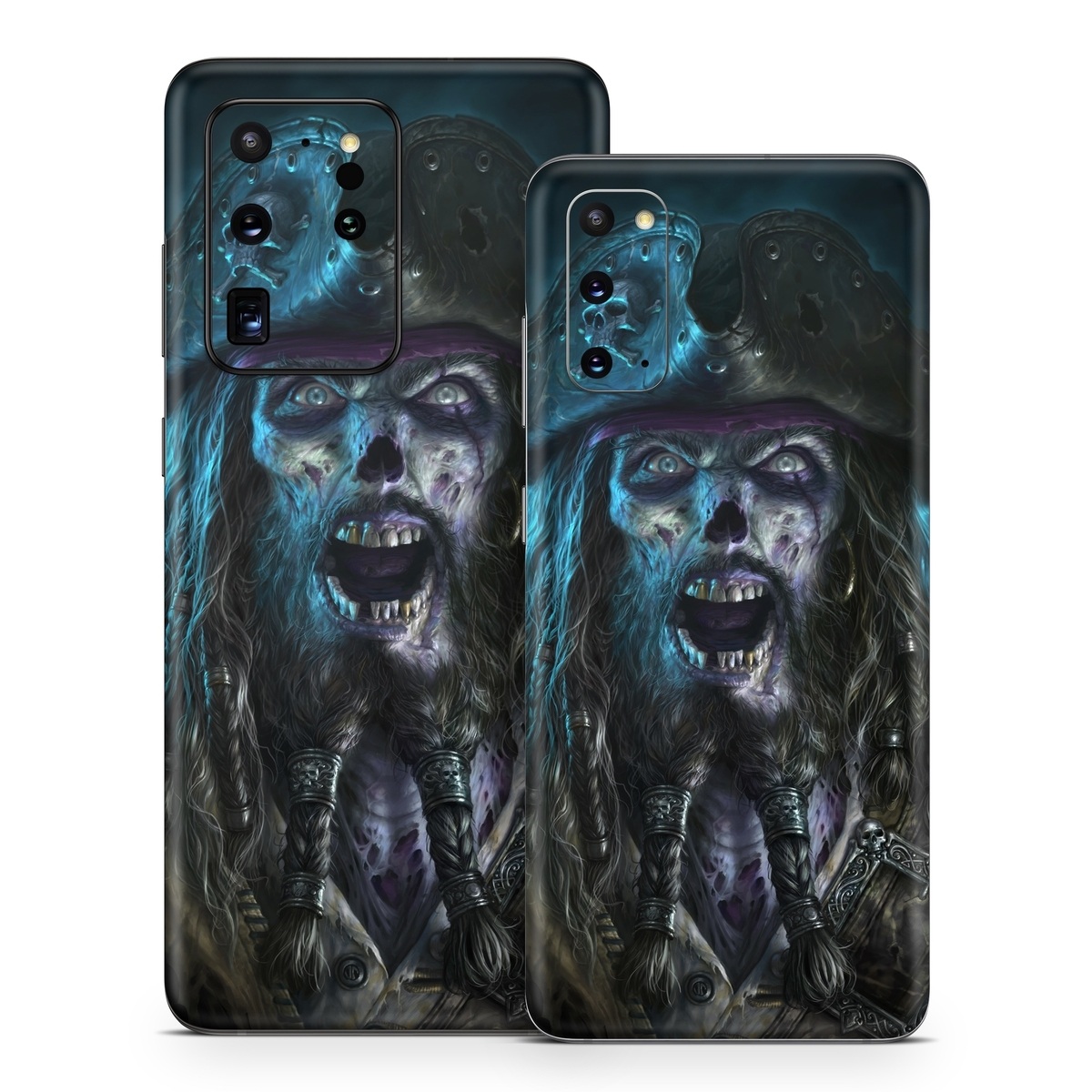 Samsung Galaxy S20 Series Skin design of Darkness, Illustration, Art, Ghost, Fictional character, Beard, with black, white, blue, gray colors