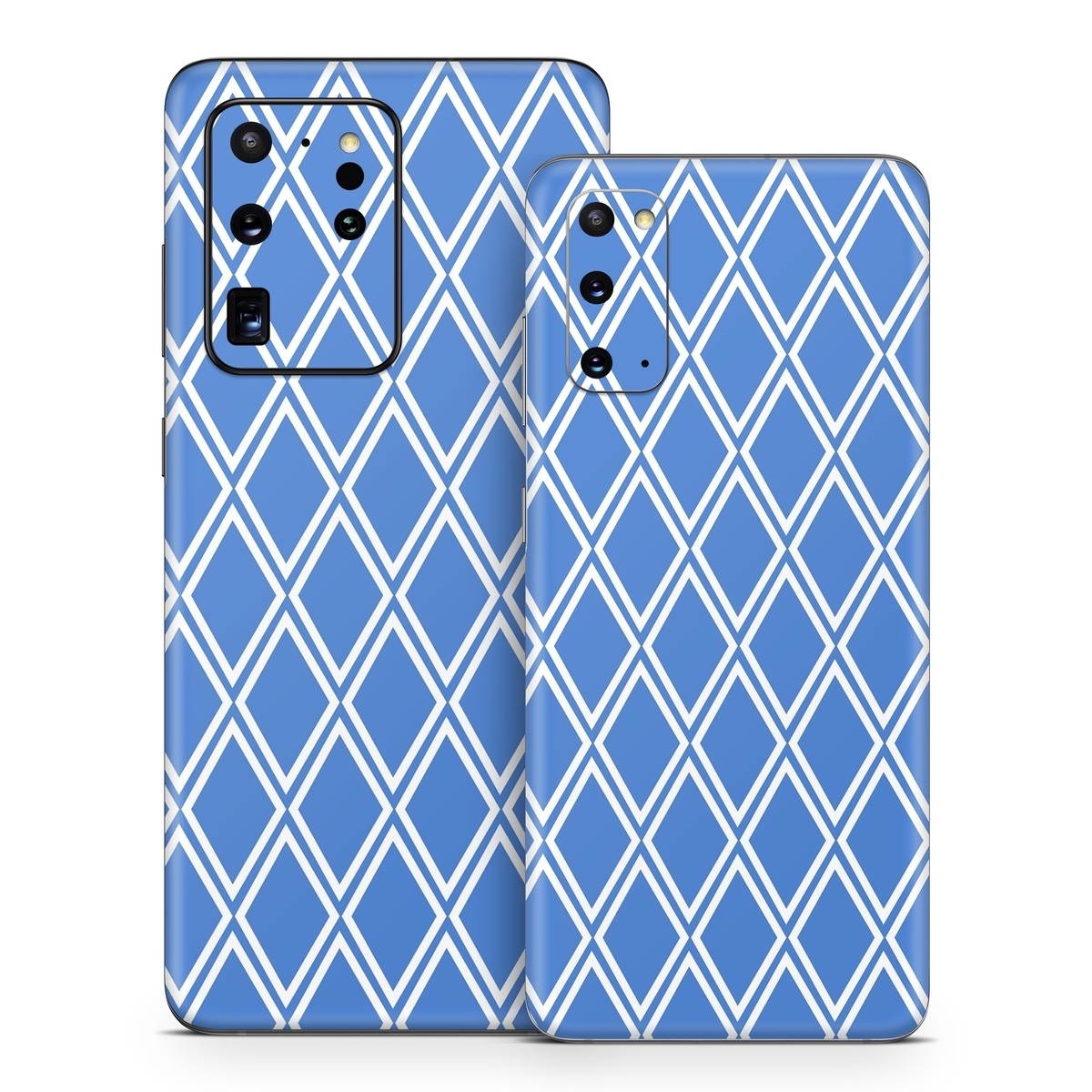 Samsung Galaxy S20 Series Skin design of Azure, Font, Aqua, Material property, Symmetry, Parallel, Rectangle, Electric blue, Circle, Pattern, with blue, white colors