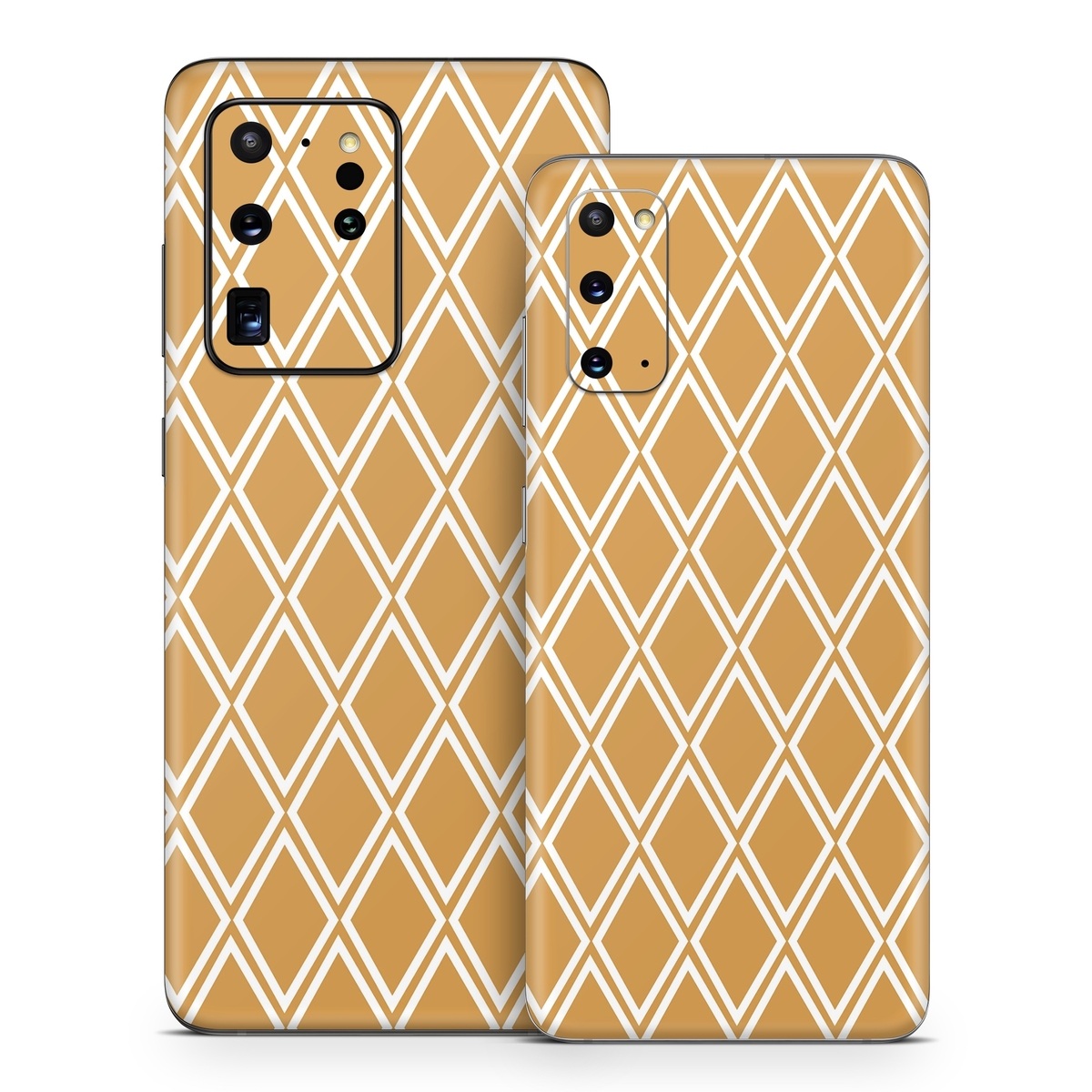 Samsung Galaxy S20 Series Skin design of Textile, Orange, Font, Material property, Symmetry, Rectangle, Pattern, Circle, Parallel, Tints and shades, with orange, white colors
