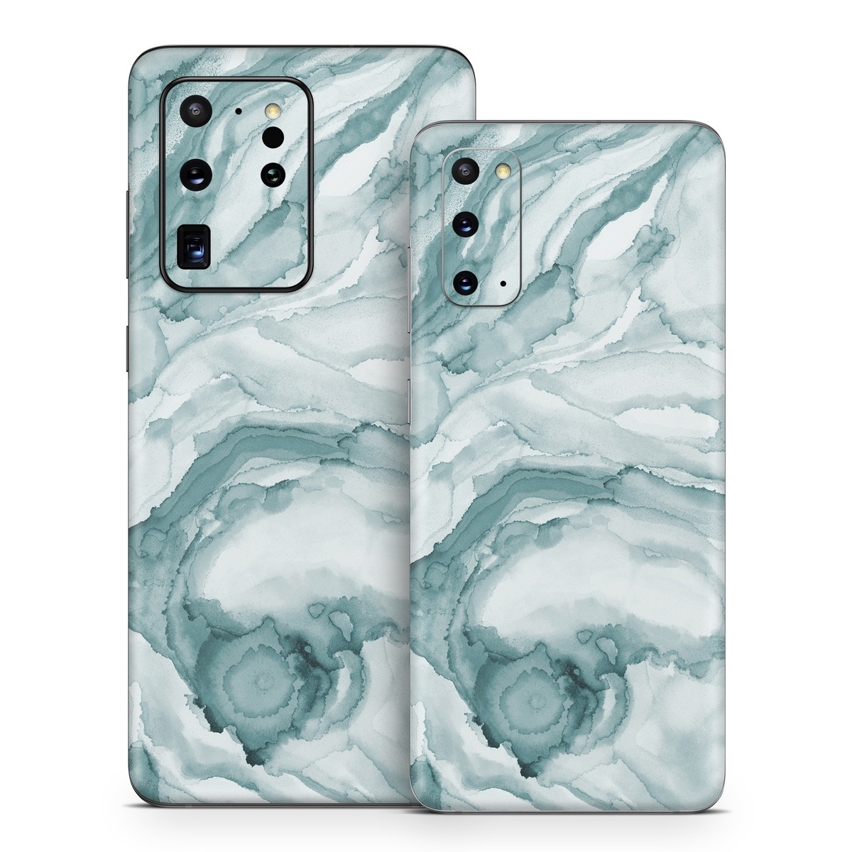 Samsung Galaxy S20 Series Skin design of Liquid, Fluid, Snow, Polar ice cap, Ice cap, Aqua, Melting, Glacial landform, Arctic ocean, Pattern, with blue, gray, white colors