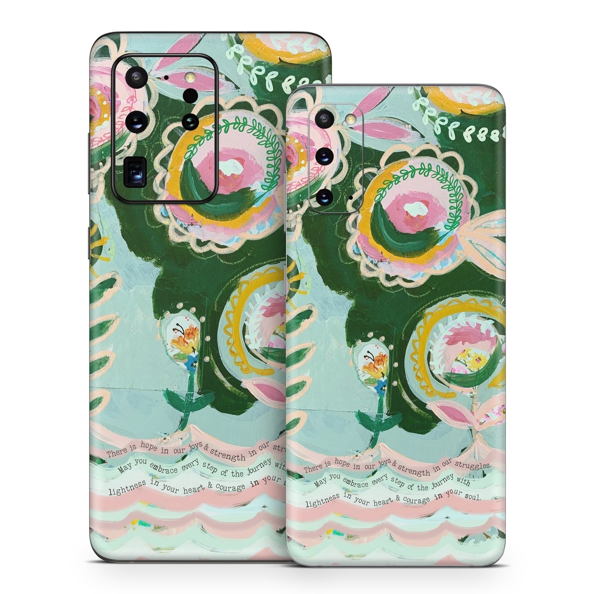 Samsung Galaxy S20 Series Skin design of Textile, Art, Font, Creative arts, Pattern, Painting, Circle, Illustration, Motif, Drawing, with blue, green, pink, yellow, orange, black colors