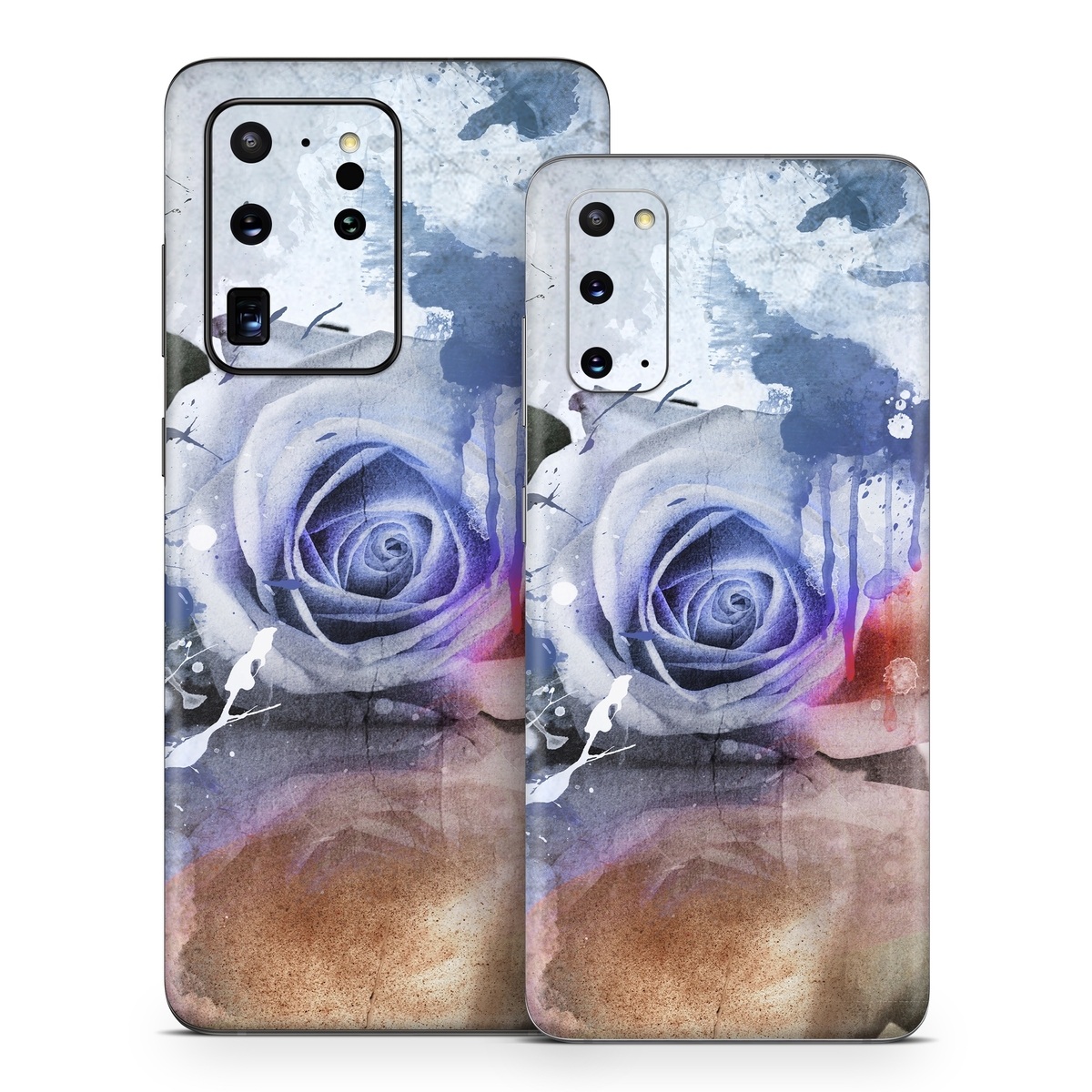 Samsung Galaxy S20 Series Skin design of Watercolor paint, Painting, Illustration, Graphic design, Art, Paint, Visual arts, Design, Acrylic paint, Graphics, with red, white, black, orange, pink colors