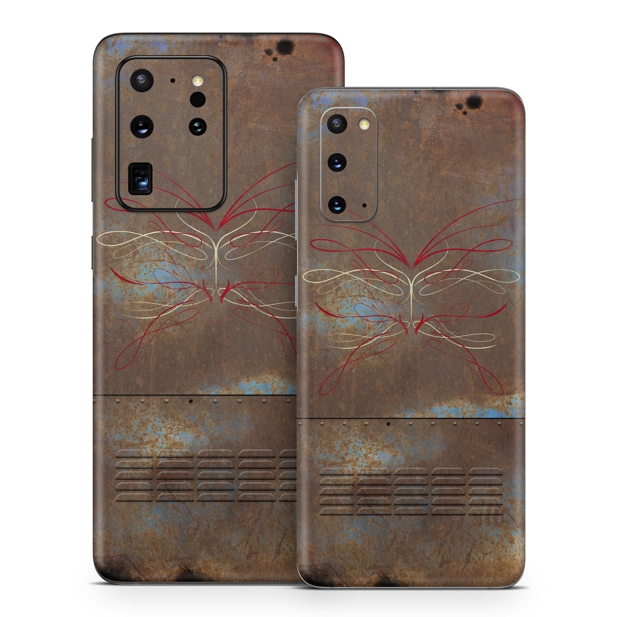 Samsung Galaxy S20 Series Skin design of Line, Visual arts, Symmetry, Concrete, Tints and shades, Painting, Art, with blue, red, yellow, brown, black colors