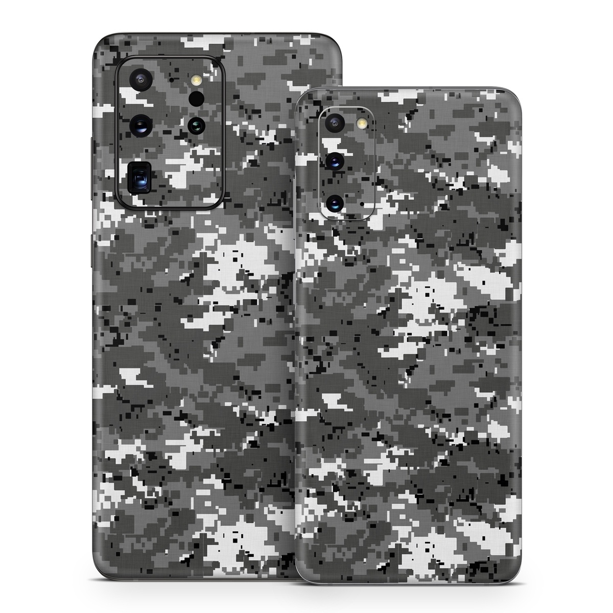 Samsung Galaxy S20 Series Skin design of Military camouflage, Pattern, Camouflage, Design, Uniform, Metal, Black-and-white, with black, gray colors