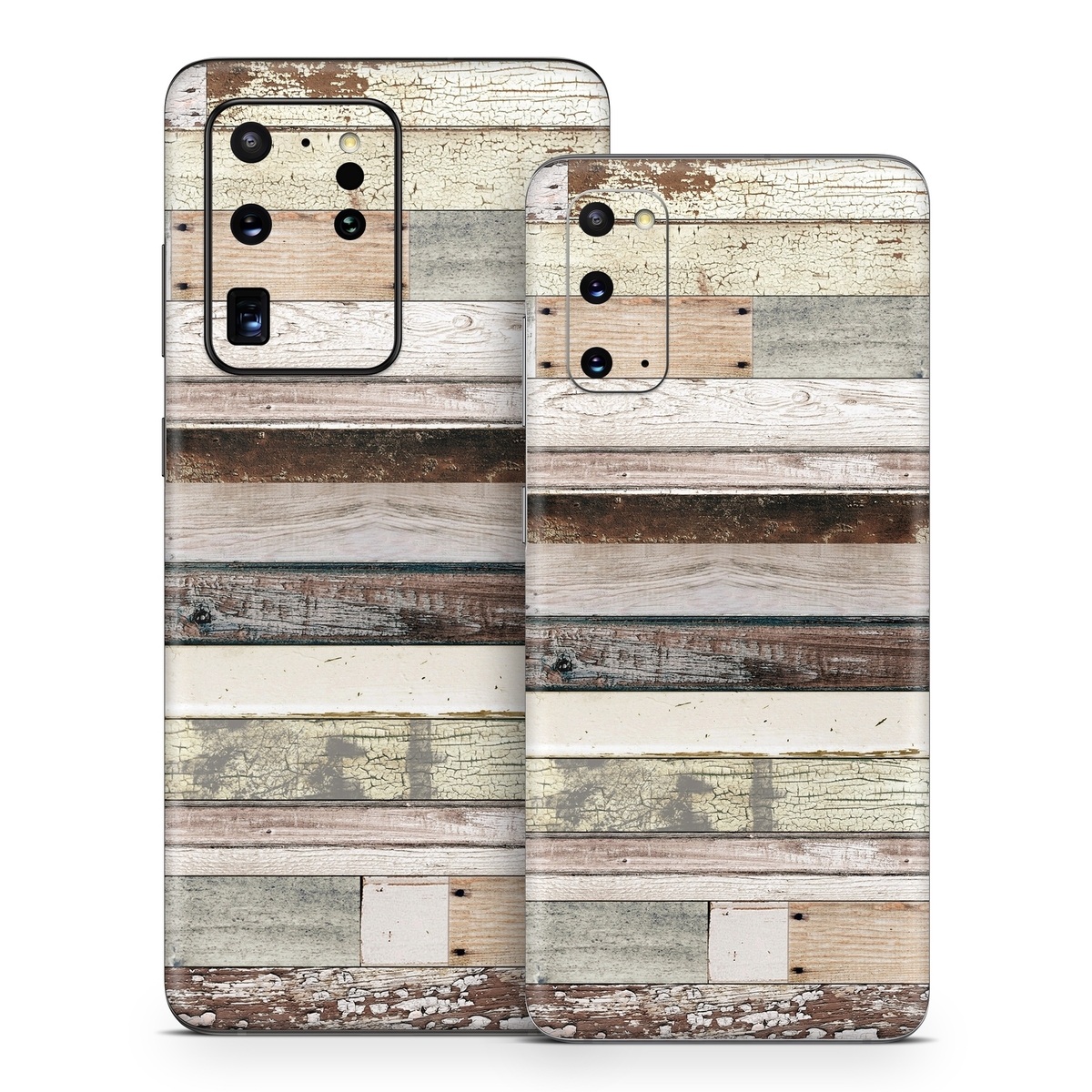 Samsung Galaxy S20 Series Skin design of Wood, Wall, Plank, Line, Lumber, Wood stain, Beige, Parallel, Hardwood, Pattern, with brown, white, gray, yellow colors