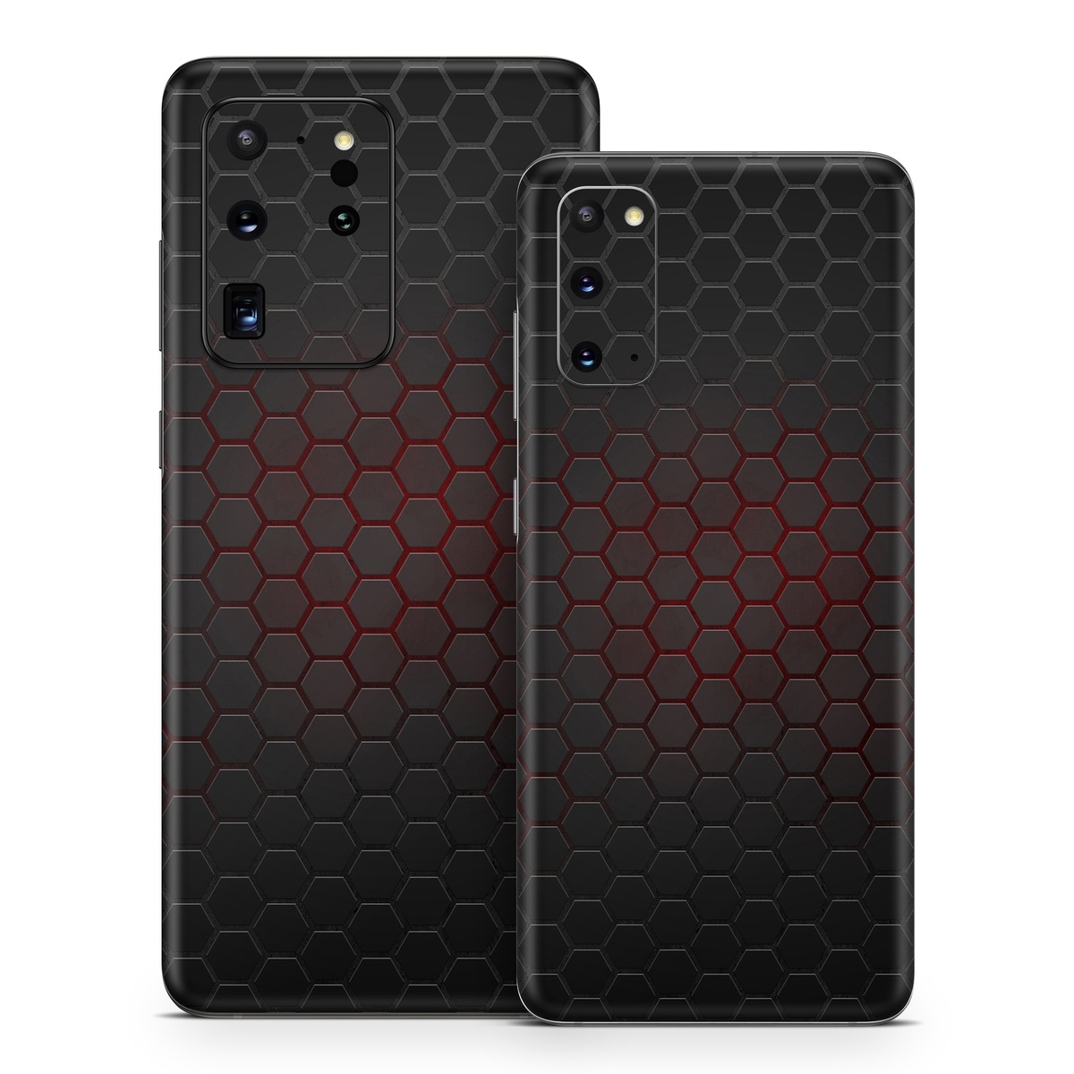 Samsung Galaxy S20 Series Skin design of Black, Pattern, Metal, Design, Mesh, Carbon, Space, Wallpaper, with black, red colors