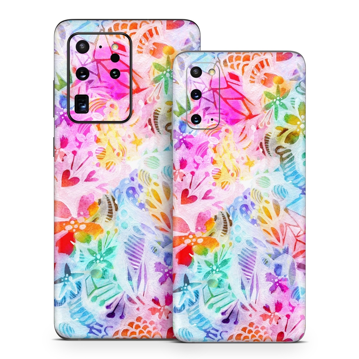 Samsung Galaxy S20 Series Skin design of Pattern, Design, Textile, Art, with gray, pink, purple, blue colors