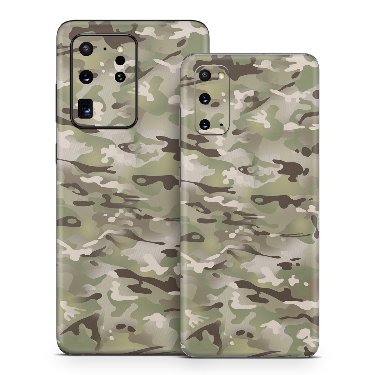 Samsung Galaxy S20 Series Skin design of Military camouflage, Camouflage, Pattern, Clothing, Uniform, Design, Military uniform, Bed sheet, with gray, green, black, red colors