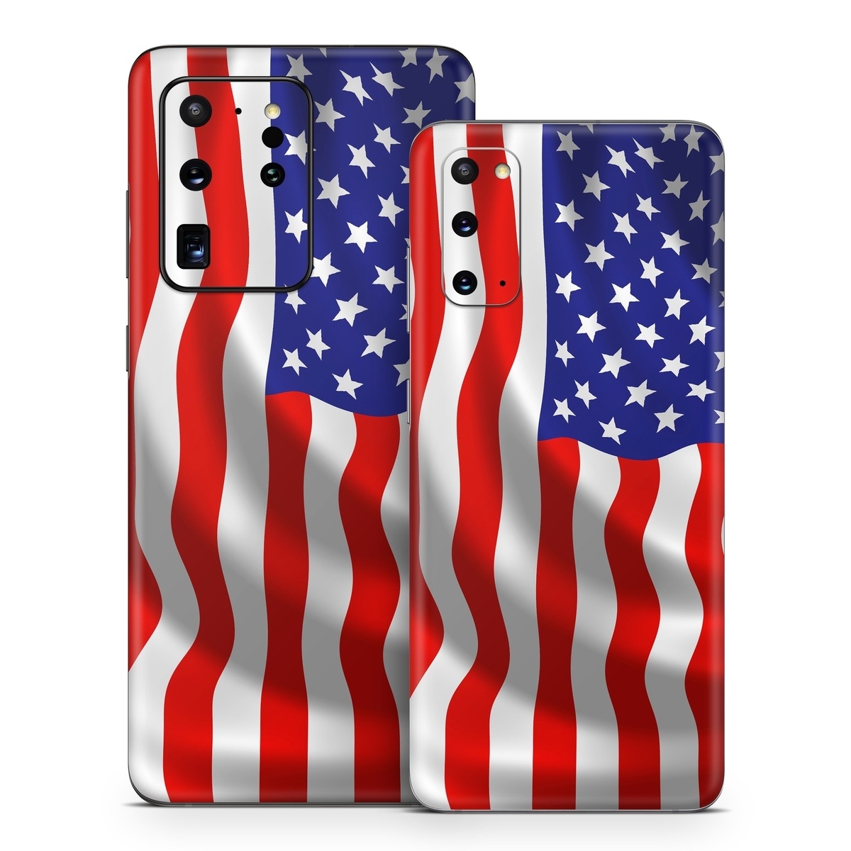 Samsung Galaxy S20 Series Skin design of Flag of the united states, Flag, Flag Day (USA), Veterans day, Independence day, Memorial day, Holiday, with gray, red, blue, black, white colors
