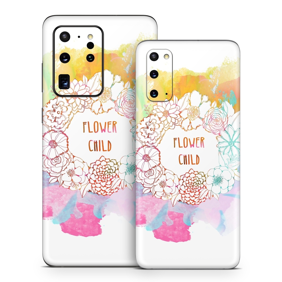 Samsung Galaxy S20 Series Skin design of Heart, Illustration, Clip art, with yellow, orange, pink, blue, red colors