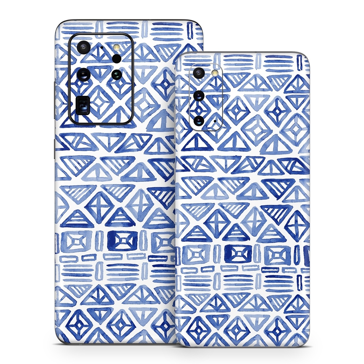 Samsung Galaxy S20 Series Skin design of Pattern, Line, Design, Symmetry, Visual arts, Parallel, with white, blue colors