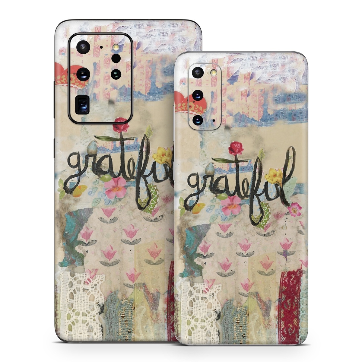 Samsung Galaxy S20 Series Skin design of Pink, Art, Modern art, Font, Textile, Illustration, Plant, Pattern, Flower, Still life, with red, blue, black, green, pink, yellow, brown colors