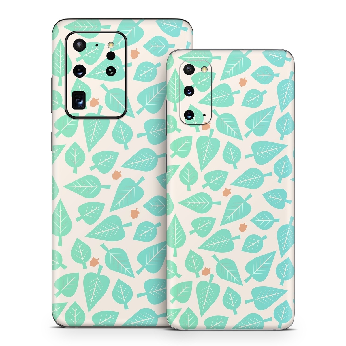 Samsung Galaxy S20 Series Skin design of Aqua, Pattern, Turquoise, Teal, Wrapping paper, Design, Wallpaper, with yellow, green, orange colors