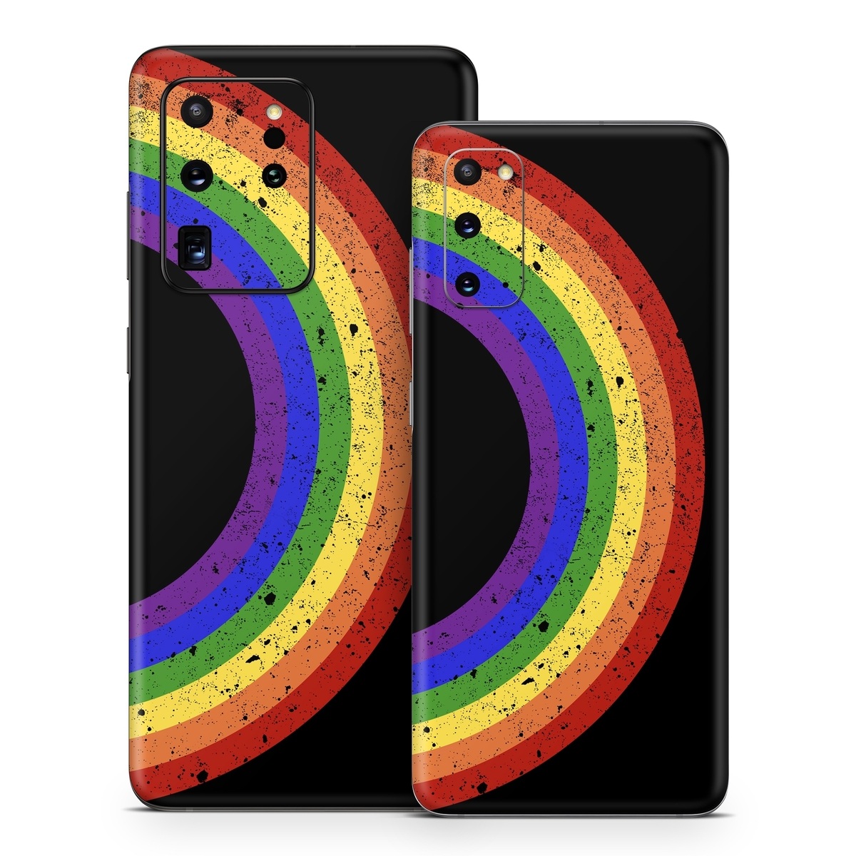 Samsung Galaxy S20 Series Skin design of Colorfulness, Circle, Graphics, Art, with black, blue, purple, green, yellow, orange, red colors