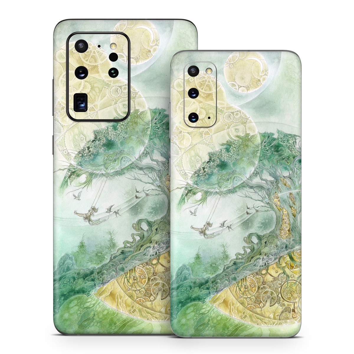Samsung Galaxy S20 Series Skin design of Illustration, Organism, Art, World, Fictional character, with green, yellow, brown colors