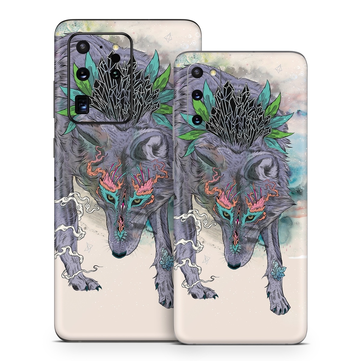 Samsung Galaxy S20 Series Skin design of Illustration, Boar, Art, Drawing, Fictional character, Sketch, Suidae, with gray, pink, black, blue, yellow colors