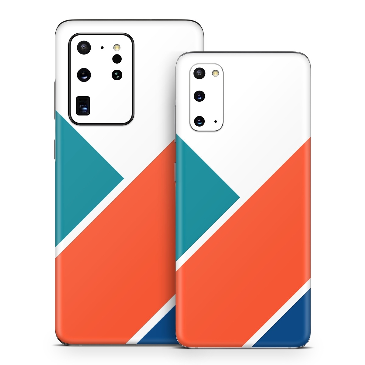 Samsung Galaxy S20 Series Skin design of Blue, Orange, Line, Turquoise, Flag, Electric blue, Pattern, Parallel, with white, blue, red, orange, green colors