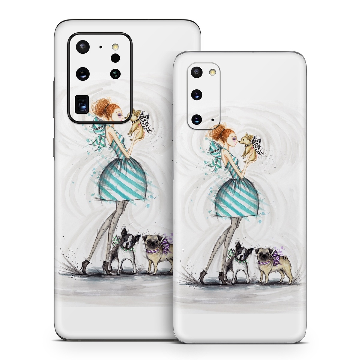 Samsung Galaxy S20 Series Skin design of Illustration, Cartoon, Drawing, Art, Costume design, Fictional character, Fashion illustration, Sketch, with gray, black, white, blue, gray, yellow, brown colors