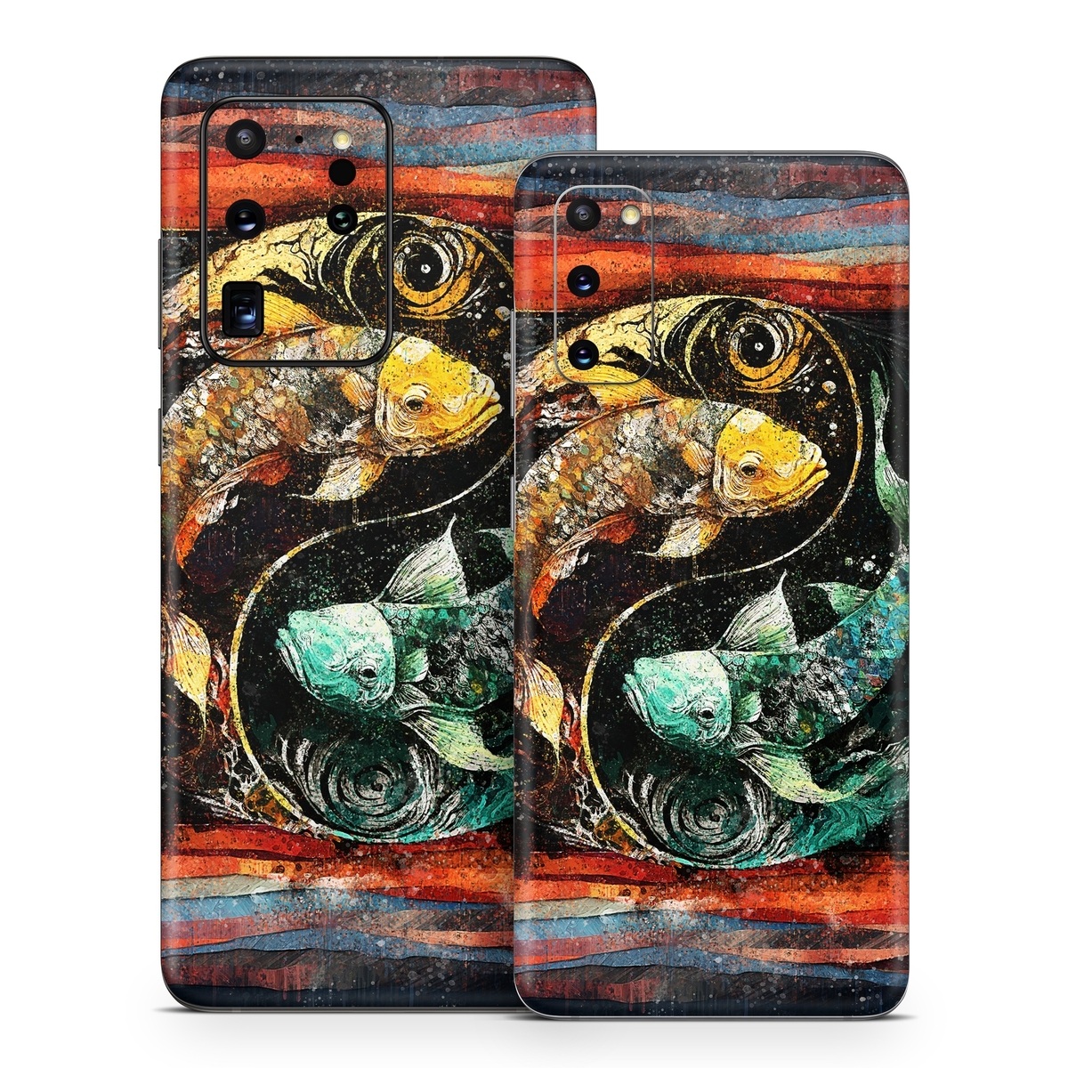 Samsung Galaxy S20 Series Skin design of Art paint, Paint, Painting, Art, Creative arts, Pattern, Visual arts, Mural, Illustration, Graphics, with black, red, blue, yellow, green, orange, purple colors