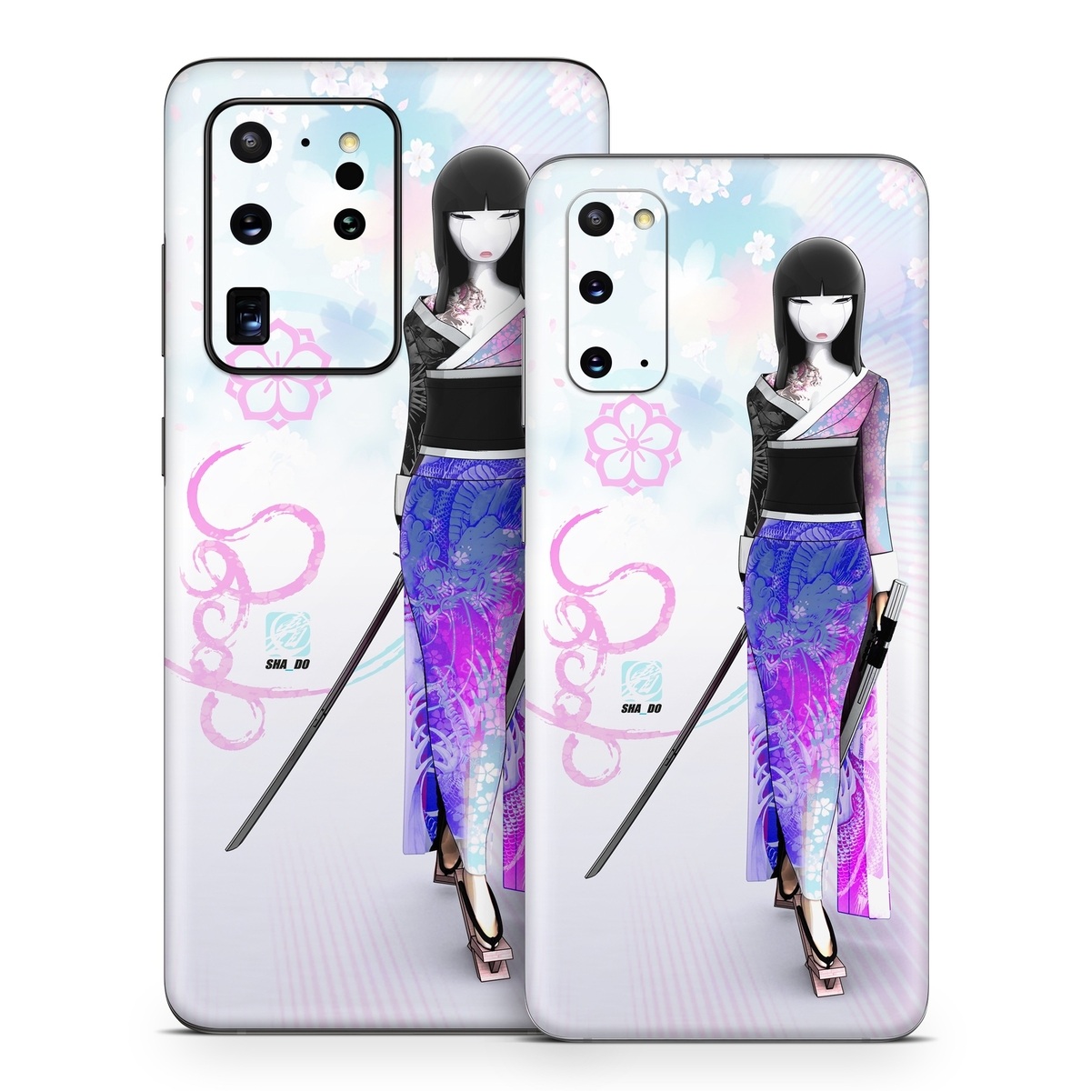 Samsung Galaxy S20 Series Skin design of Clothing, Fashion illustration, Fashion model, Pink, Fashion, Purple, Fashion design, Dress, Barbie, Illustration, with white, pink, purple, black, blue colors