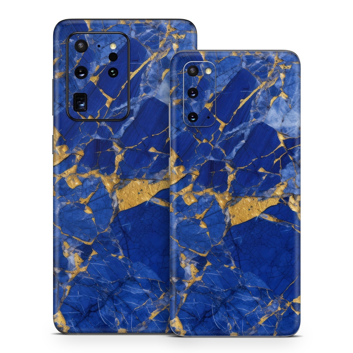 Samsung Galaxy S20 Series Skin design of Liquid, Blue, Azure, Fluid, Pattern, Electric blue, Tints and shades, Transparent material, Water, Symmetry, with blue, yellow, brown, orange colors