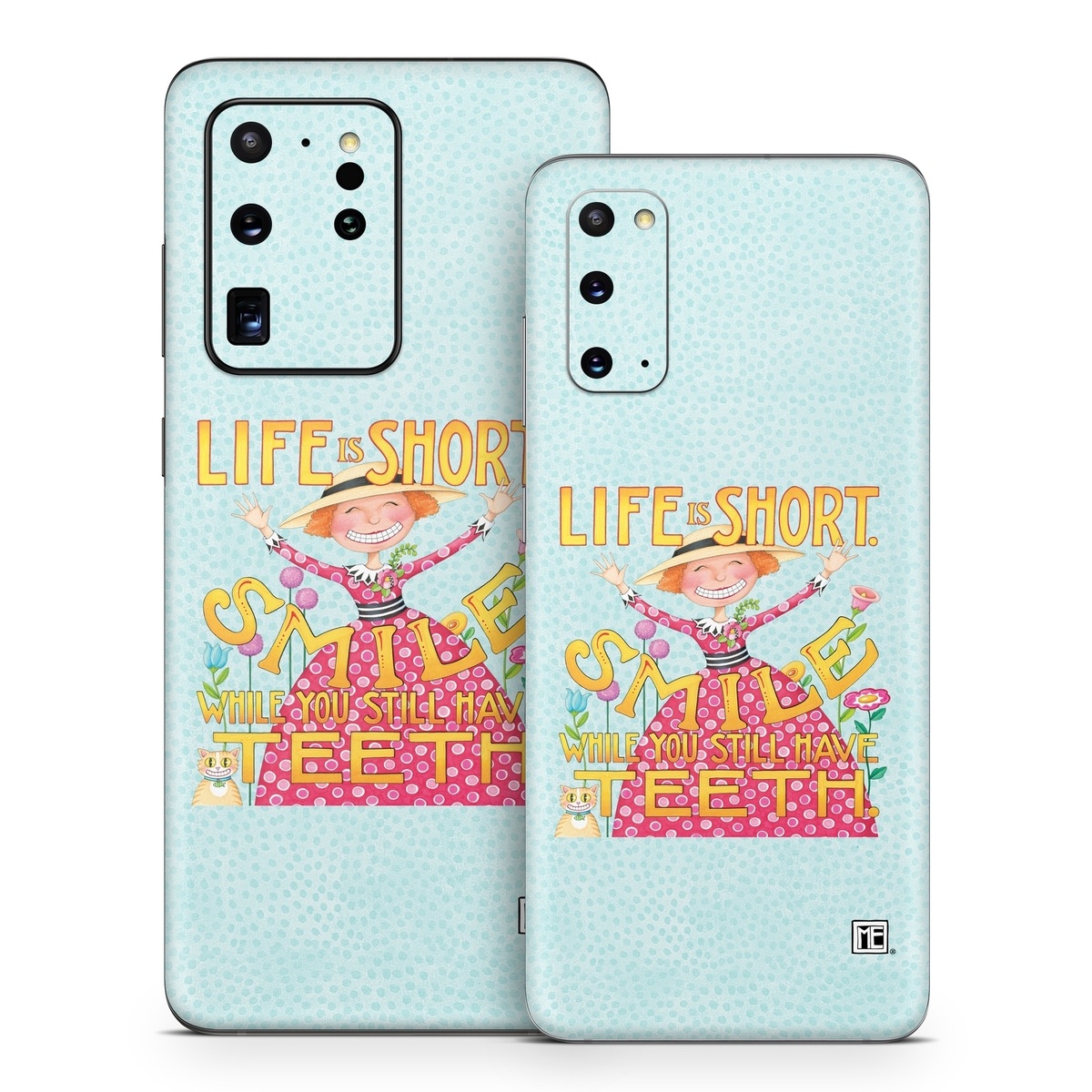 Samsung Galaxy S20 Series Skin design of Text, Poster, Font, Illustration, Happy, Art, with blue, yellow, pink, green, orange, red, white, black colors