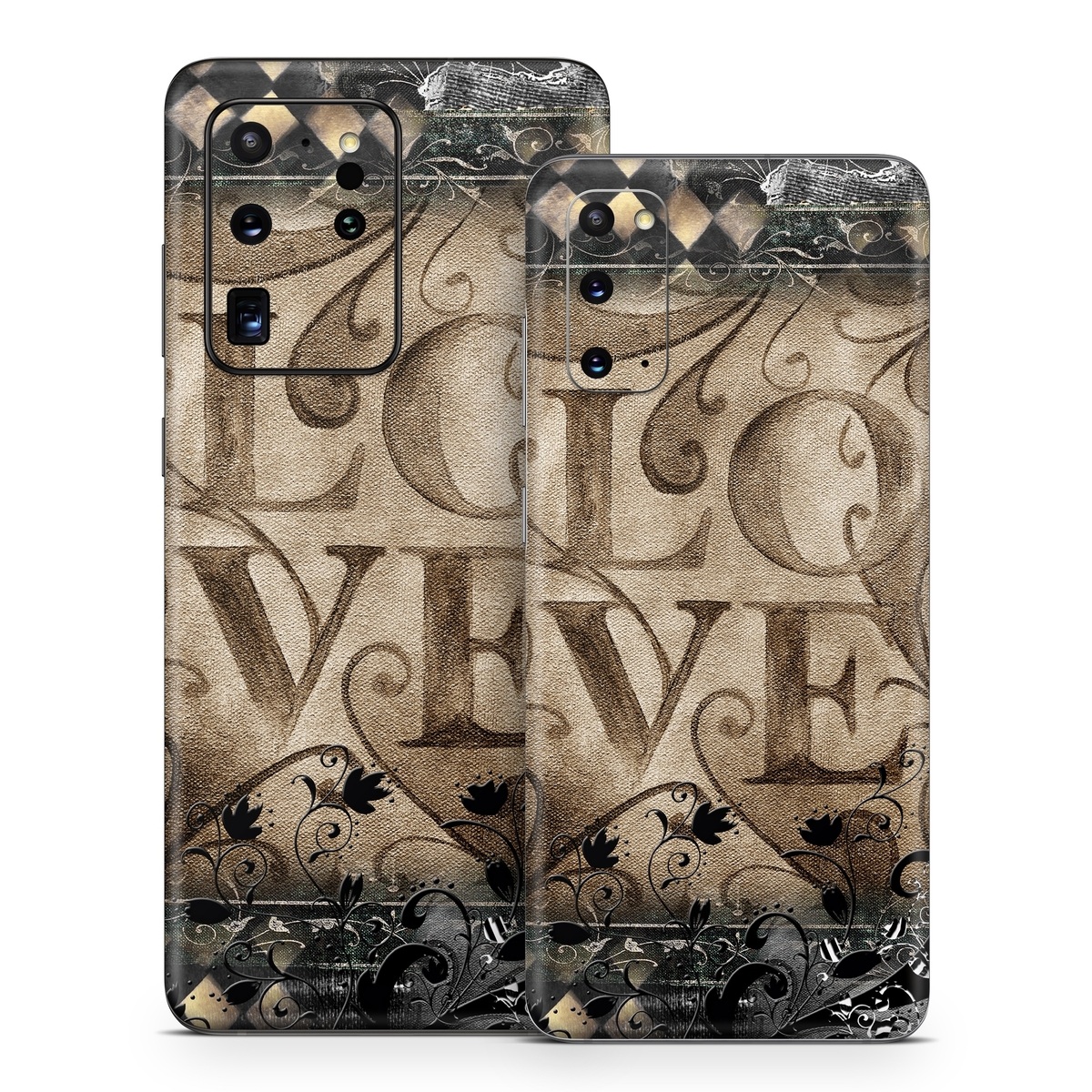Samsung Galaxy S20 Series Skin design of Pattern, Brown, Design, Textile, Art, with black, gray, green, red colors