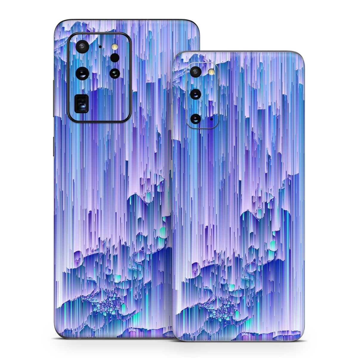 Samsung Galaxy S20 Series Skin design of Blue, Purple, Lavender, Ice, with blue, purple colors