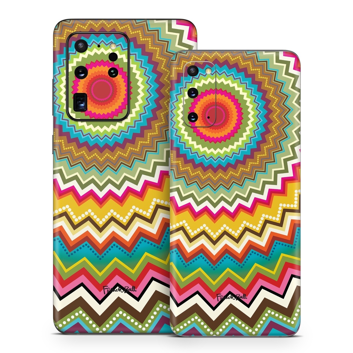 Samsung Galaxy S20 Series Skin design of Colorfulness, Textile, Art, Creative arts, Triangle, Rectangle, Symmetry, Circle, Pattern, Tints and shades, with red, orange, yellow, pink, green, white, black, blue, brown colors