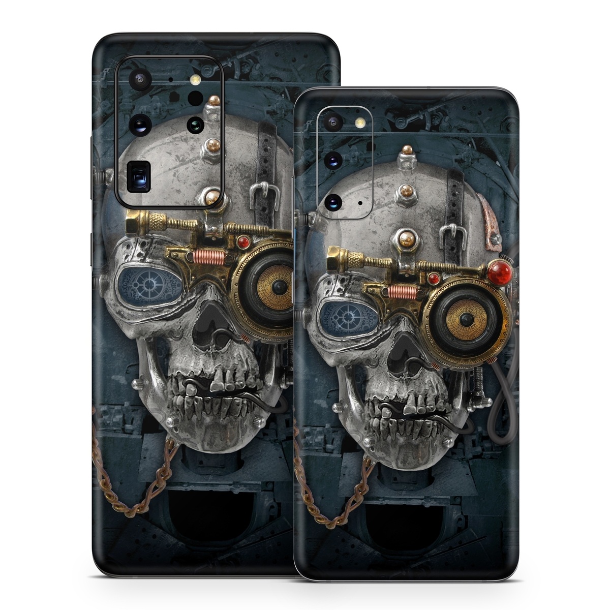 Samsung Galaxy S20 Series Skin design of Engine, Auto part, Still life photography, Personal protective equipment, Illustration, Automotive engine part, Art, with black, gray, red, green colors