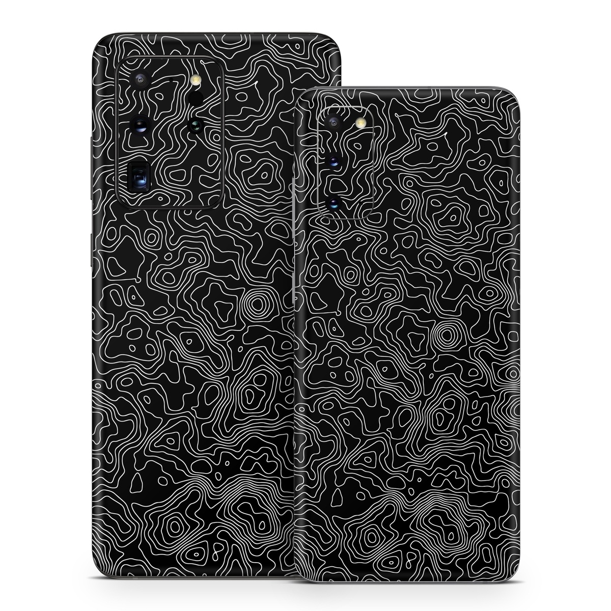 Samsung Galaxy S20 Series Skin design of Art, Motif, Pattern, Symmetry, Monochrome, Circle, Font, Visual arts, Illustration, Monochrome photography, with black, gray colors