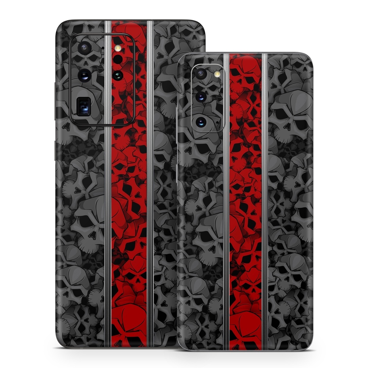 Samsung Galaxy S20 Series Skin design of Font, Text, Pattern, Design, Graphic design, Black-and-white, Monochrome, Graphics, Illustration, Art, with black, red, gray colors