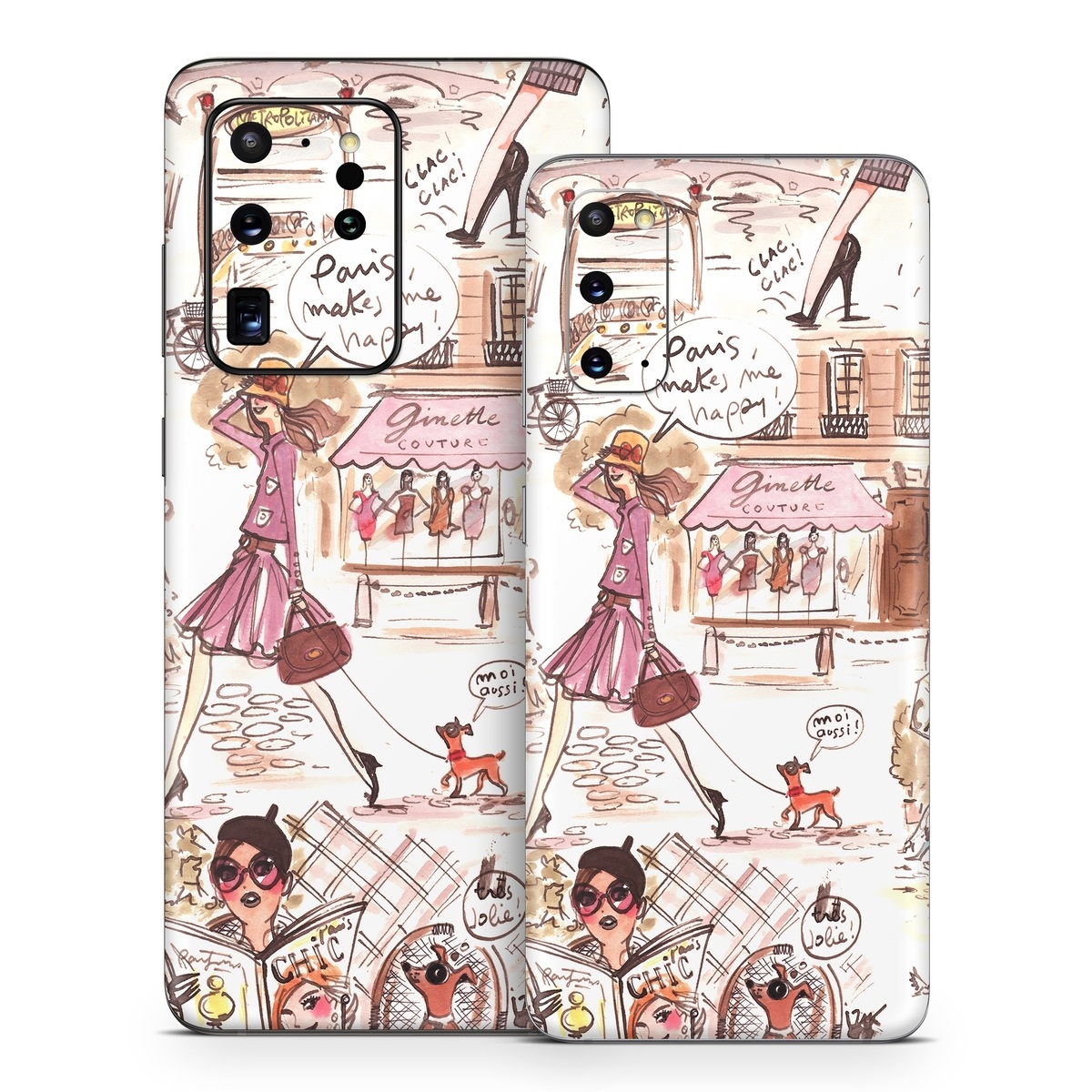 Samsung Galaxy S20 Series Skin design of Cartoon, Illustration, Comic book, Fiction, Comics, Art, Human, Organism, Fictional character, Style, with gray, white, pink, red, yellow, green colors