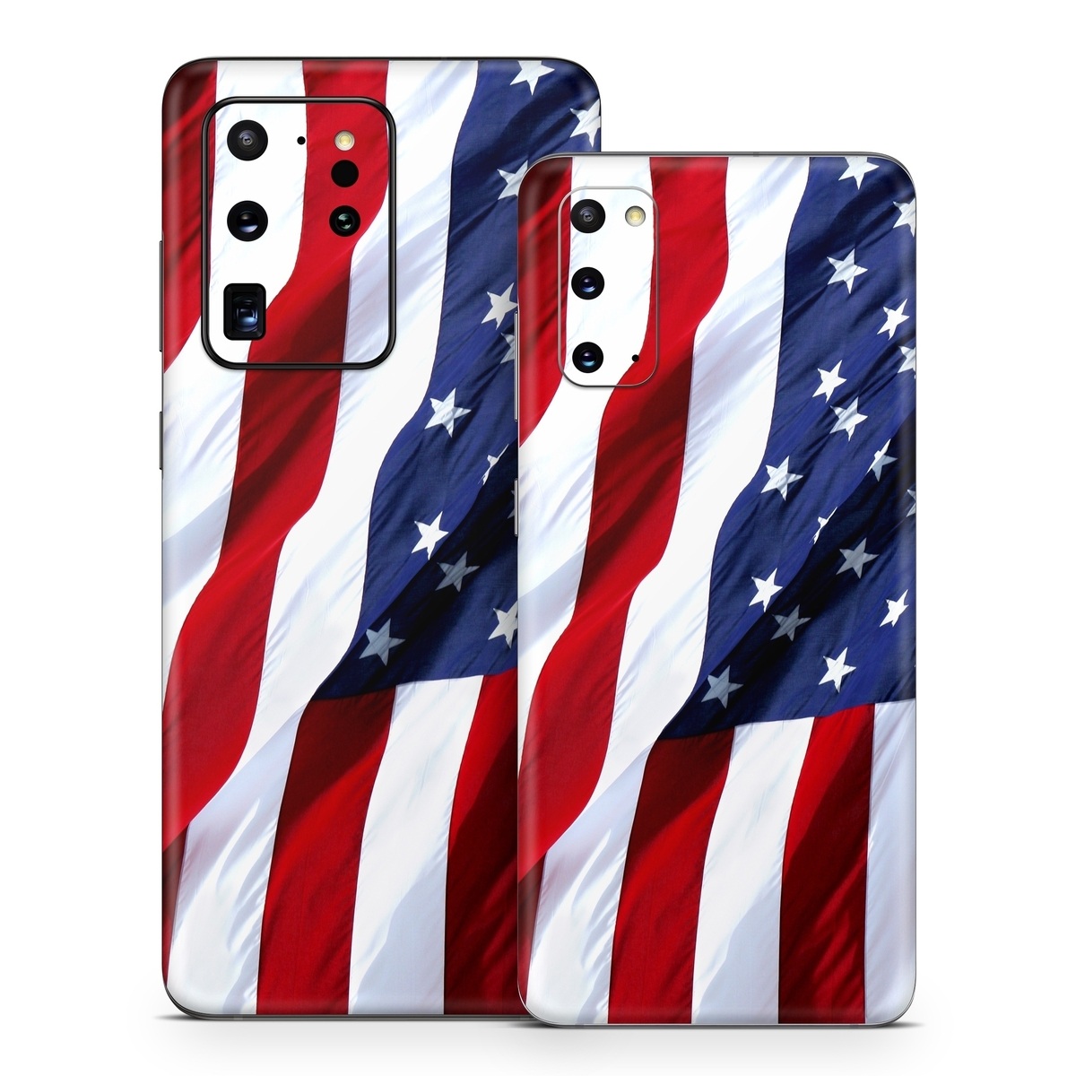 Samsung Galaxy S20 Series Skin design of Flag, Flag of the united states, Flag Day (USA), Veterans day, Memorial day, Holiday, Independence day, Event, with red, blue, white colors
