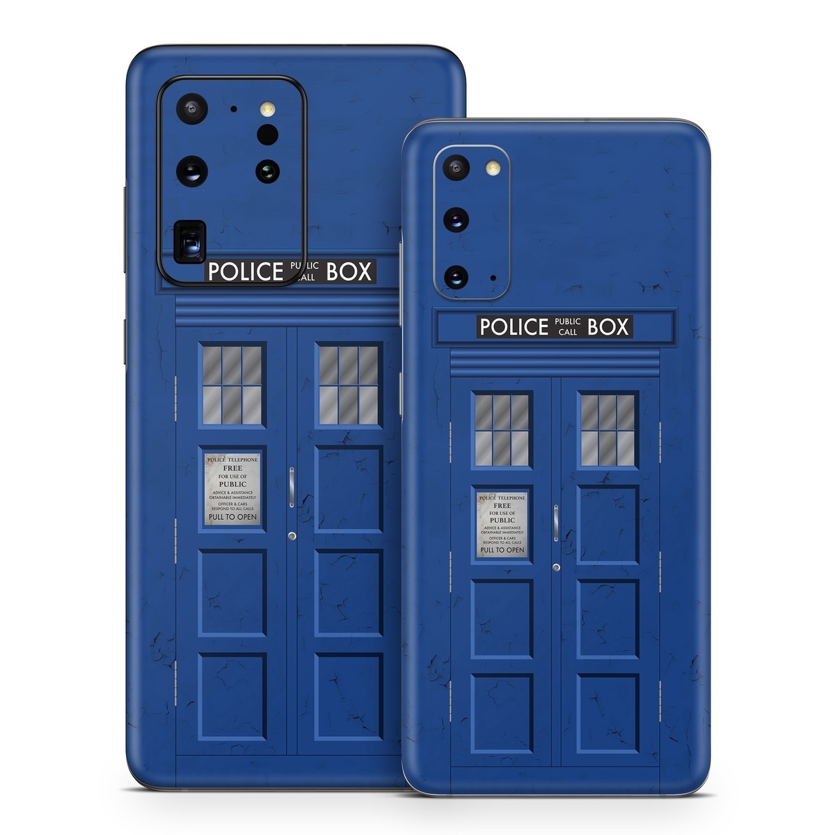 Samsung Galaxy S20 Series Skin design of Telephone Booth, Blue, Cobalt Blue, Door, Facade, Architecture, Electric Blue, Font, Real Estate, Window, Building, with blue, black, gray, white colors