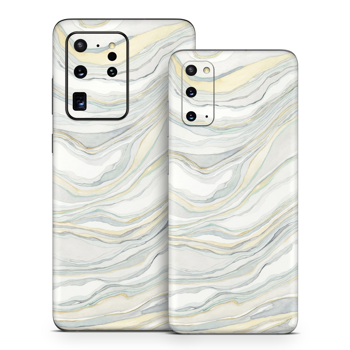 Samsung Galaxy S20 Series Skin design of Line, Pattern, with yellow, white, blue, gray colors