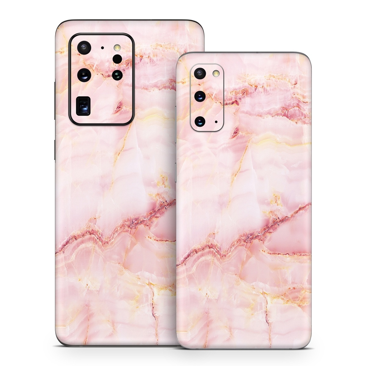 Samsung Galaxy S20 Series Skin design of Pink, Peach, with white, pink, red, yellow, orange colors