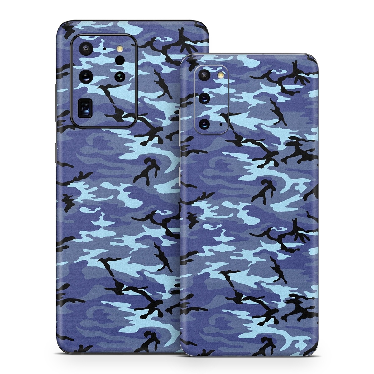 Samsung Galaxy S20 Series Skin design of Military camouflage, Pattern, Blue, Aqua, Teal, Design, Camouflage, Textile, Uniform, with blue, black, gray, purple colors