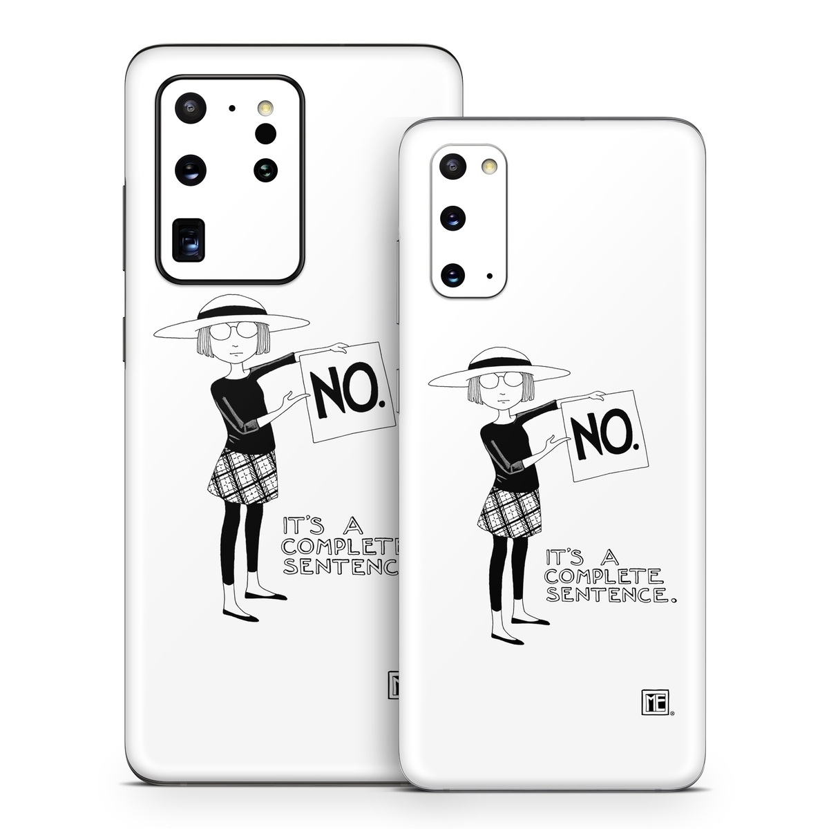 Samsung Galaxy S20 Series Skin design of Cartoon, Illustration, Design, Font, Black-and-white, Pattern, Style, with white, black colors