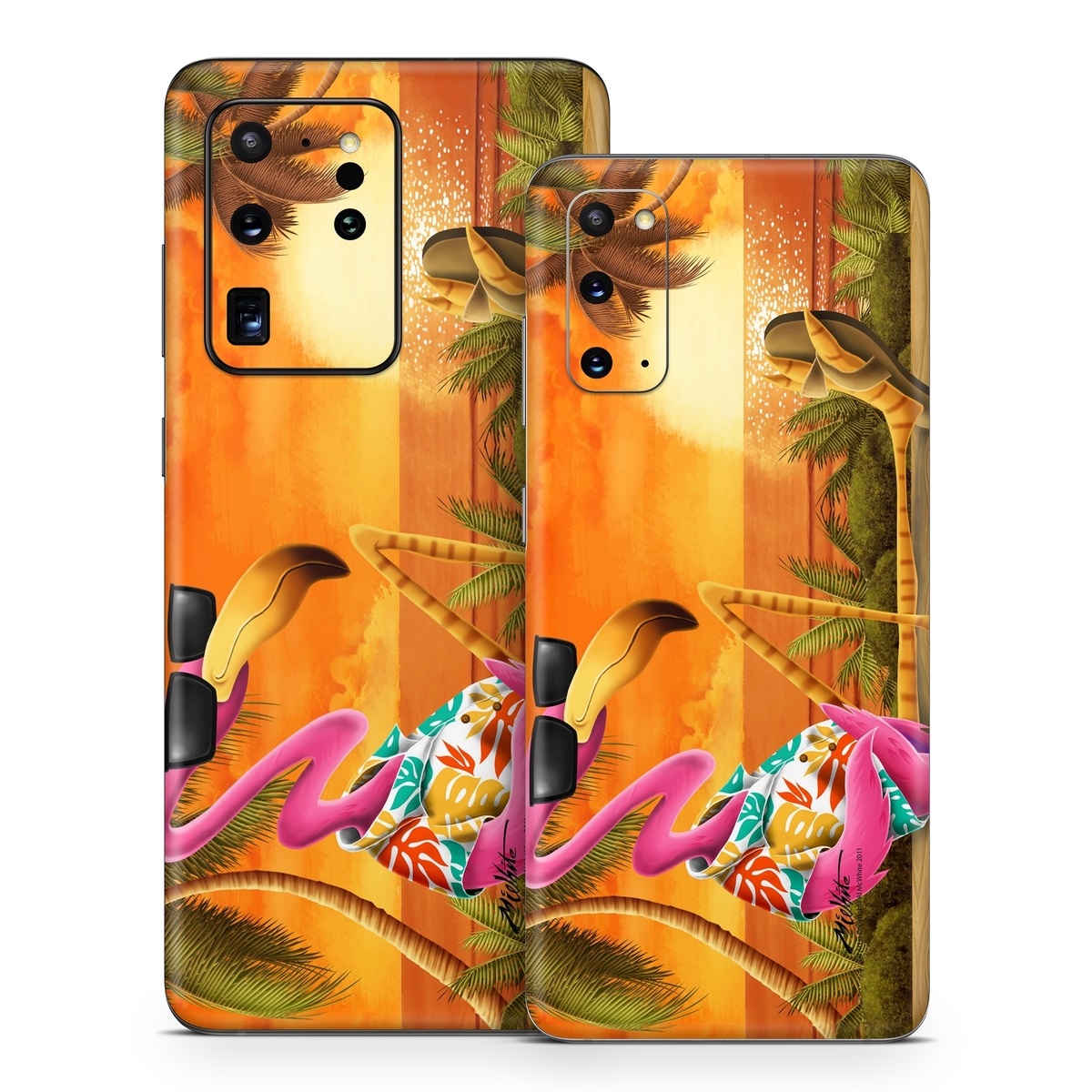 Samsung Galaxy S20 Series Skin design of Cartoon, Art, Animation, Illustration, Plant, Cg artwork, Shoe, Fictional character, with red, orange, green, black, pink colors