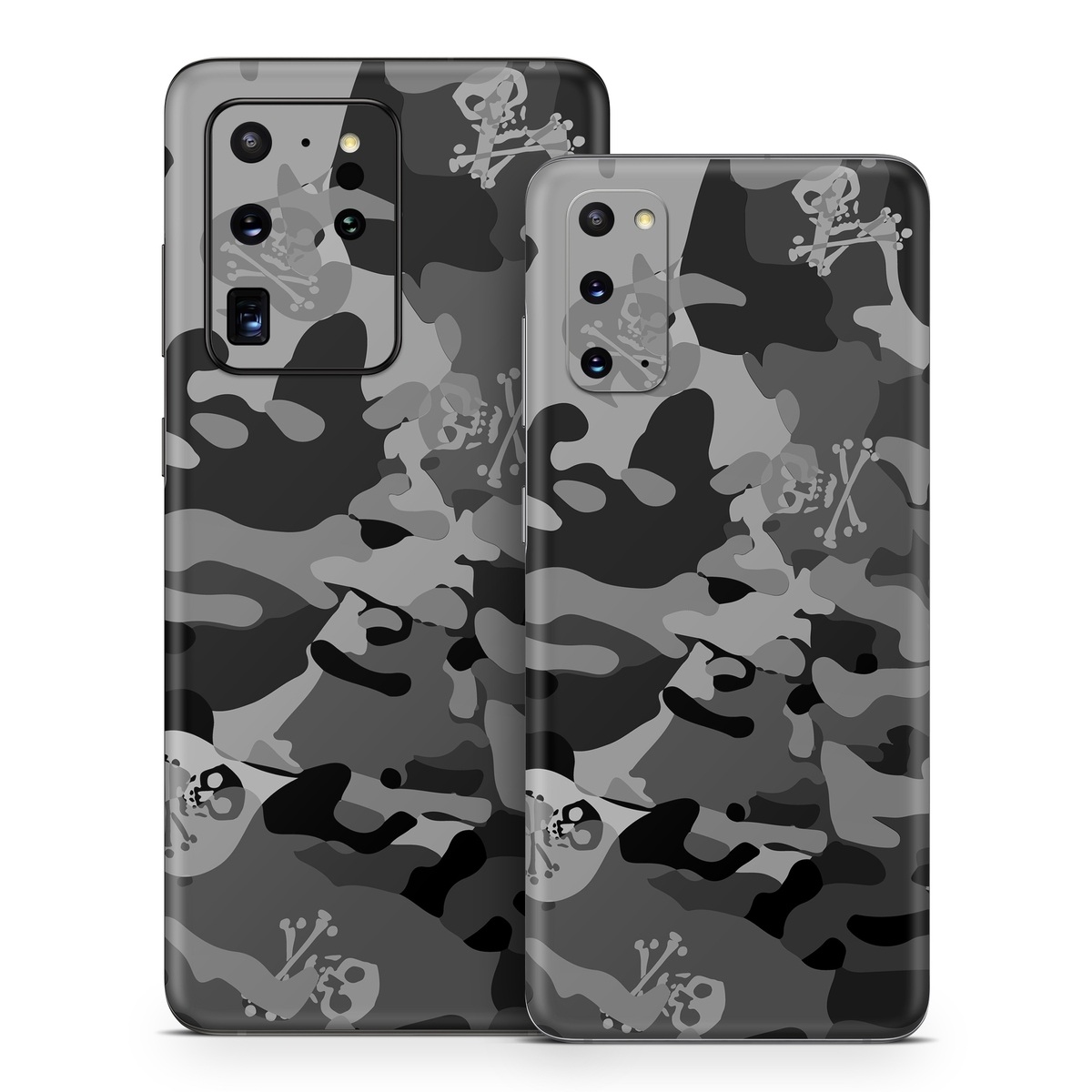 Samsung Galaxy S20 Series Skin design of Military camouflage, Pattern, Design, Camouflage, Illustration, Uniform, Black-and-white, Wallpaper, Art, with black, gray colors