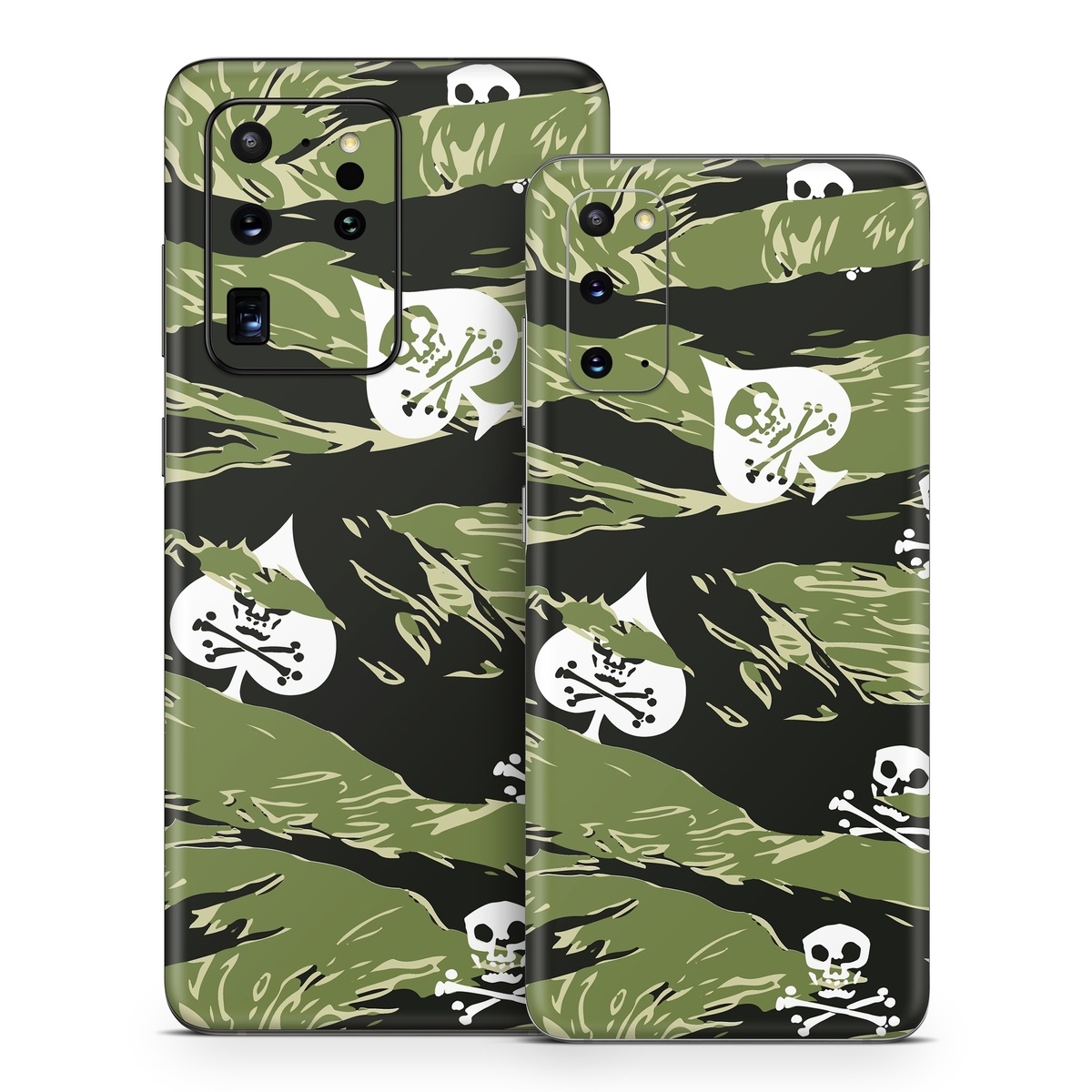 Samsung Galaxy S20 Series Skin design of Military camouflage, Pattern, Leaf, Illustration, Design, Tree, Camouflage, Plant, Art, Branch, with black, white, green colors