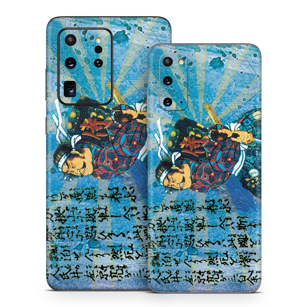 Samsung Galaxy S20 Series Skin design of Art, Illustration, Painting, with blue, black, gray, green, red colors