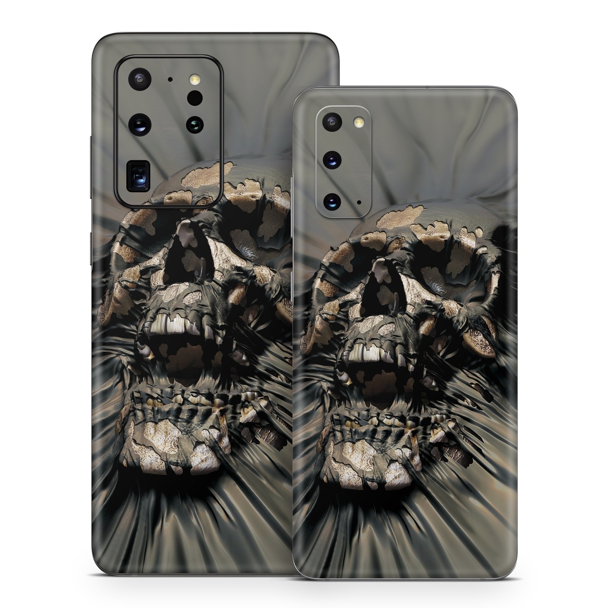 Samsung Galaxy S20 Series Skin design of Cg artwork, Fictional character, Illustration, Demon, Fiction, Supervillain, Mythology, Art, with black, green, gray, red colors
