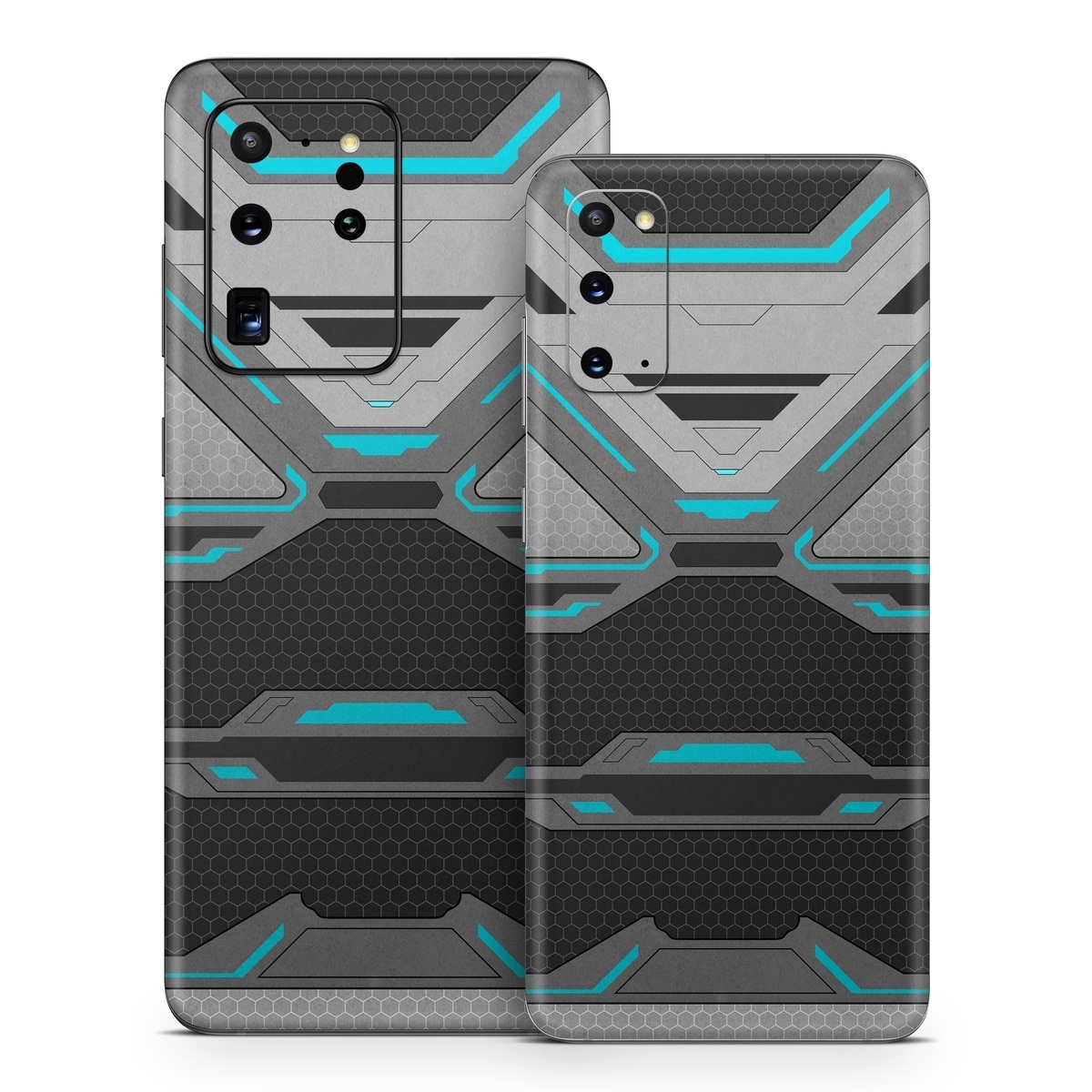 Samsung Galaxy S20 Series Skin design of Blue, Turquoise, Pattern, Teal, Symmetry, Design, Line, Automotive design, Font, with black, gray, blue colors