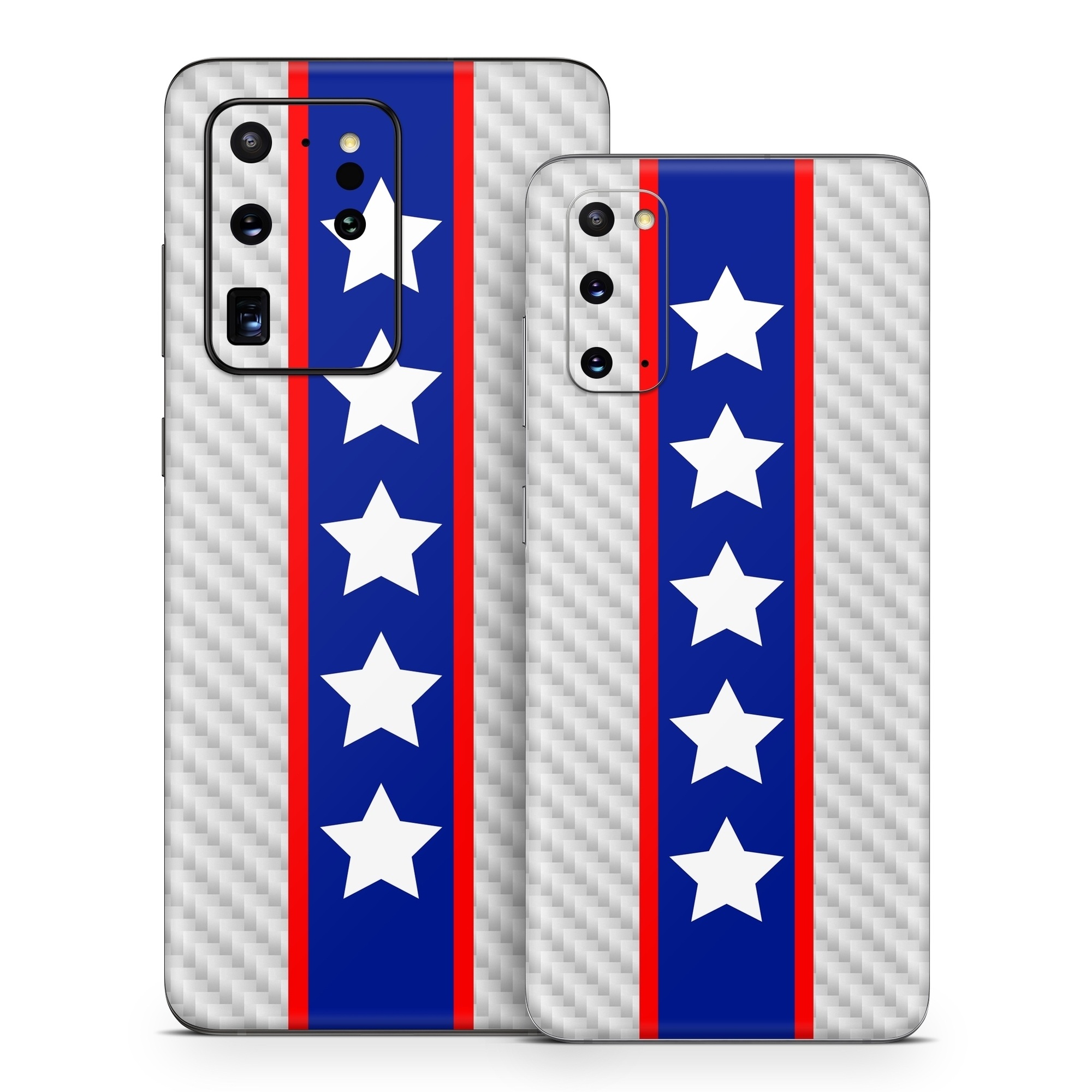 Samsung Galaxy S20 Series Skin design of Flag of the united states, Flag, Font, Parallel, Electric blue, Rectangle, Pattern, Flag Day (USA), Symbol, Carmine, with gray, white, blue, red colors
