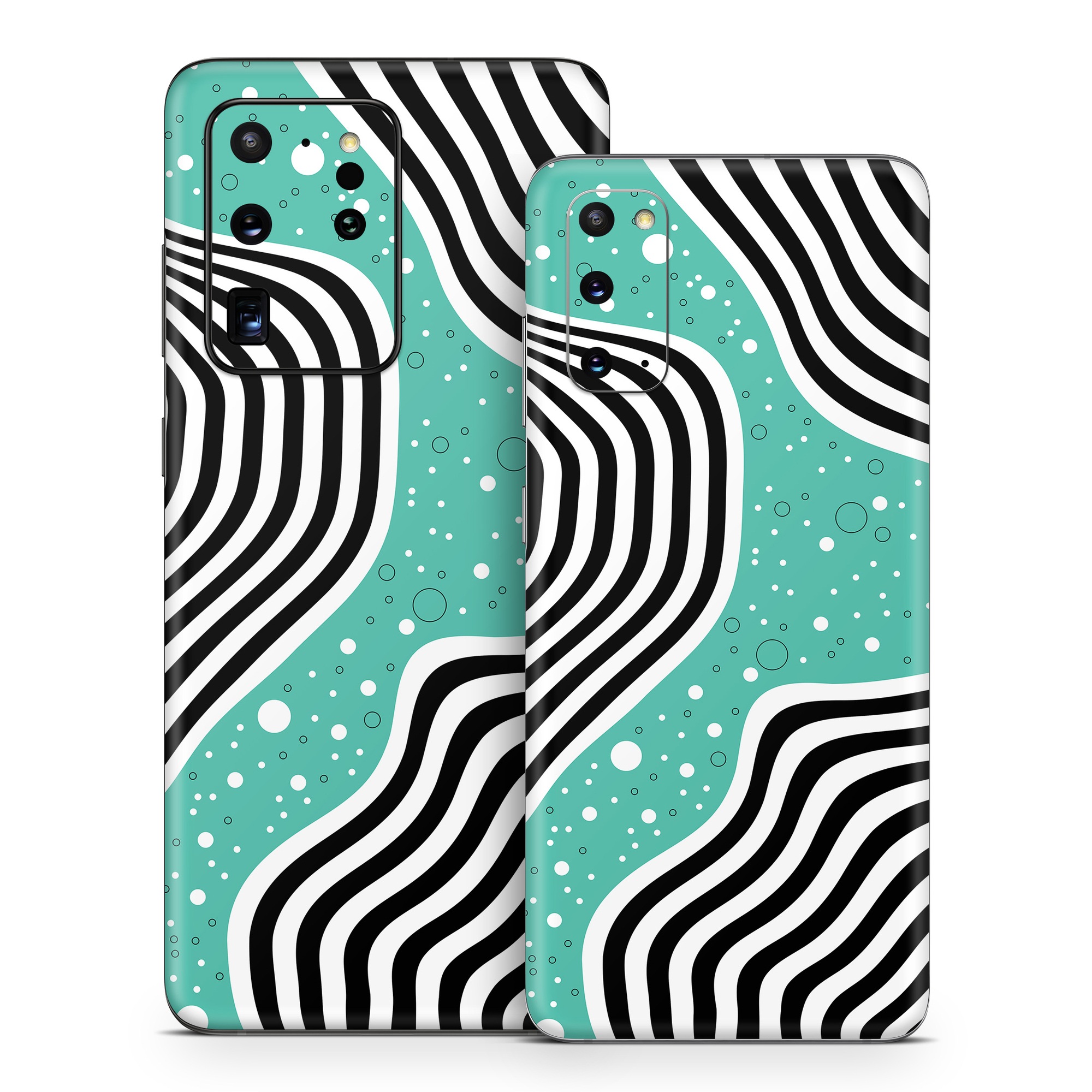 Samsung Galaxy S20 Series Skin design of White, Rectangle, Art, Line, Aqua, Pattern, Electric blue, Visual arts, Font, Graphics, with white, black, blue, green colors